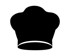 Black silhouette of a chef's hat, representing culinary skills and profession