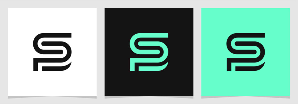 SP or PS Initial Brand Minimalist Logo Vector Element , Letter Logo for Brand Company or Identity