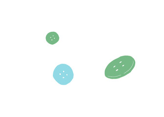 手芸で使うボタンの手描きイラスト