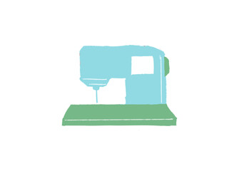 手芸で使うミシンの手描きイラスト