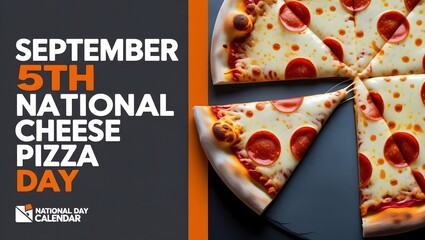 Celebrate National Cheese Pizza Day on September 5th with delicious slices, melted cheese, pepperoni, and tasty pizza perfection everywhere.
