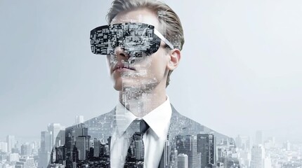 Business & Technology 3d render - Powered by Adobe