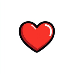 Simple red heart icon (2)