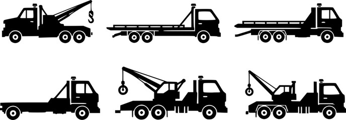 Tow truck icon simple vector isolated symbol
