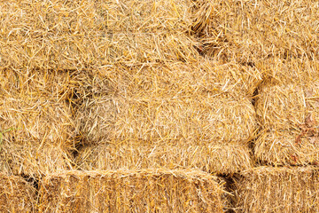 stack of hay rural rustic agricultural harvest textured background concept