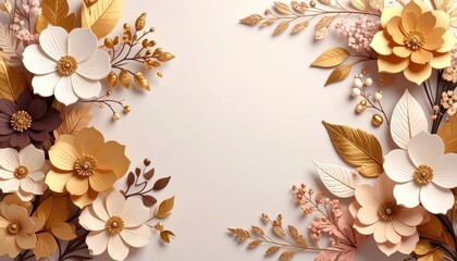 Elegant floral arrangement studio setting digital artwork soft color palette close-up view decorative design for home decor