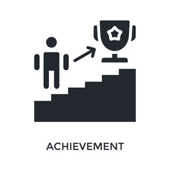 Achievement Icon Glyph Style. Vector Illustration For Graphic Design