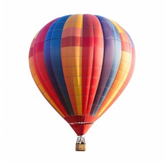 Fototapeta premium Colorful hot air balloon against white background (2)