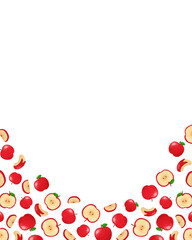 りんご 水彩手描きイラスト 上品なフルーツフレーム