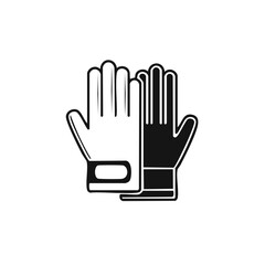 Obraz premium Protective Work Gloves Icon Illustration Black and White