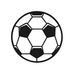 Fototapeta premium Black and white soccer ball icon