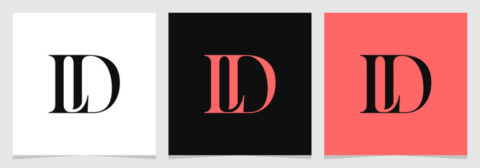 LD Initial Monogram Logo Vector , Letter Logo for Brand Company