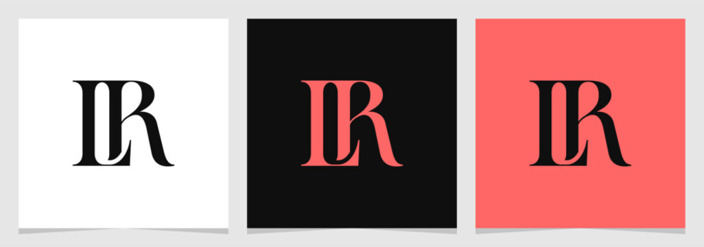 LR Initial Monogram Logo Vector , Letter Logo for Brand Company