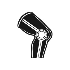 Stylized human knee joint anatomy graphic for orthopedic and medical design