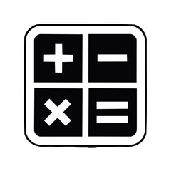 Obraz premium Calculator Style Icon Showing Mathematical Operations Plus Minus Multiply Equals