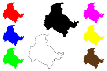 Obraz premium Nasushiobara city (Japan, Nihon-koku or Nippon-koku, Kanto region) map vector illustration, scribble sketch Nasushiobara-shi map