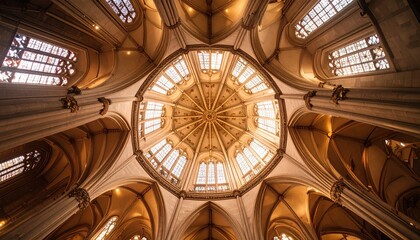 Cathedral Interior Dome Ceiling View
