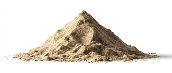 A pile of light brown granular material