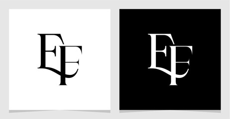 EF Initial Logo Monogram Vector Illustration , Letter Logo Element for Brand Company or Identity , Initial Letter Graphic Designs © Hikmat Studios