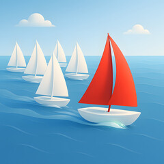 Naklejka premium Navigating to Market Leadership