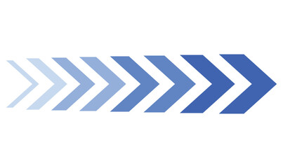 Arrow. dynamic moving arrow representing speed, acceleration, vector illustration.