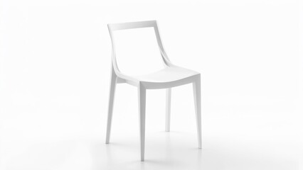 Fototapeta premium Modern white plastic chair