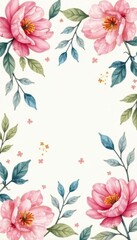 Fototapeta premium Delicate watercolor floral repeat Soft color palette, ideal for prints & wraps , handpainted, floral, background