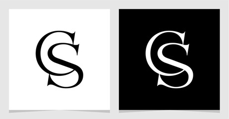 Obraz premium SC Initial Logo Monogram Vector Illustration , Letter Logo Element for Brand Company or Identity , Initial Letter Graphic Designs Vector EPS