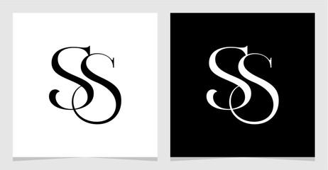 SS Initial Logo Monogram Vector Illustration , Letter Logo Element for Brand Company or Identity