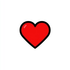 Simple red heart icon (5)