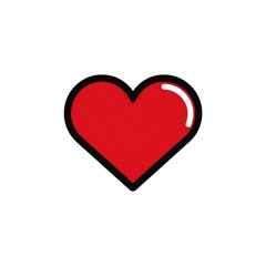 Simple red heart icon (6)