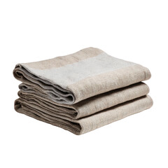 Folded beige and gray blanket