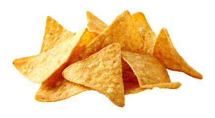 Naklejka premium Crispy tortilla chips ideal for dipping on Cinco de Mayo, isolated,&nbsp;