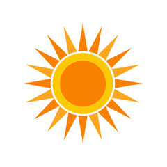 um sol num fundo branco vector art