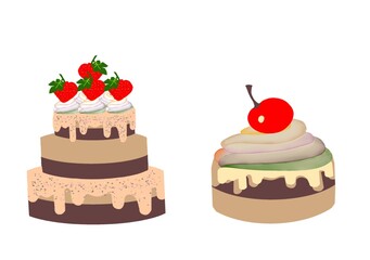 chocolate cake with cherry