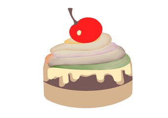 chocolate cake with cherry