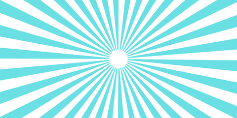 unset light retro design. Vintage sunrays swirl sun beam pattern. Background for websites, blogs and graphic resources. Pale blue and beige color burst background.