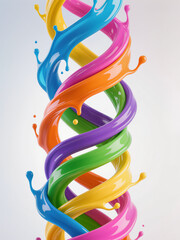 colorful ribbons isolated on white background