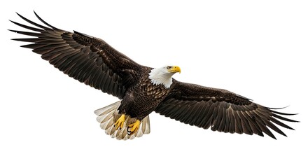 Naklejka premium majestic bald eagle in flight powerful symbol of freedom nature and american heritage for design projects websites and presentations