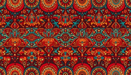 Vibrant Ethnic Pattern Design Mexican pattern