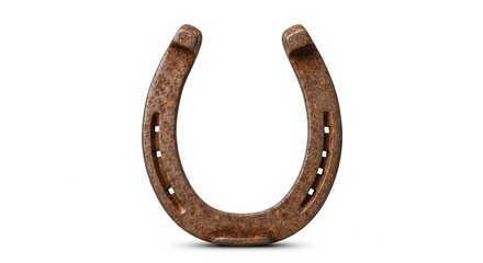 Rusty Horseshoe Lucky Charm for St. Patrick&rsquo;s Day and Irish Luck Concept.