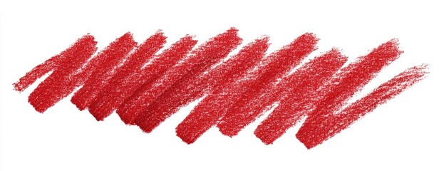 Red cosmetic product strokes on white background