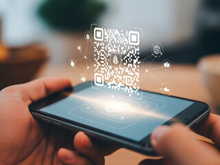 Scanning QR Code: Food Traceability on Smartphone with Agriculture Icons