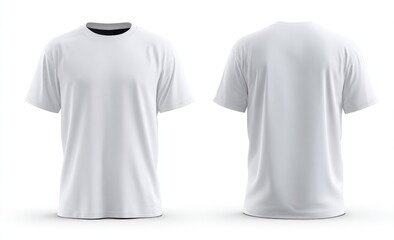 Blank white t-shirt, front and back view (6)