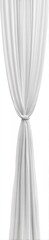 Obraz premium A single, full-length, white curtain