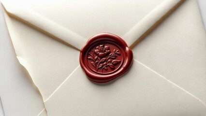 Sealed antique cream-colored letter