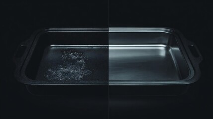 Before and After Oven Tray Cleaning Transformation