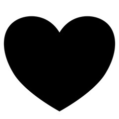 Black heart vector