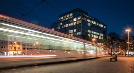 Fototapeta premium night traffic in the city