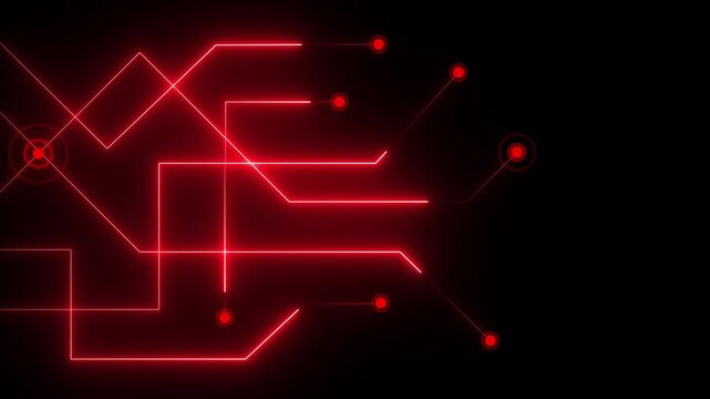 Abstract geometric connect lines and dots.Simple technology graphic background.Illustration Vector design Network and Connection concept. Neon glowing Circuit Logo Template icon design animation